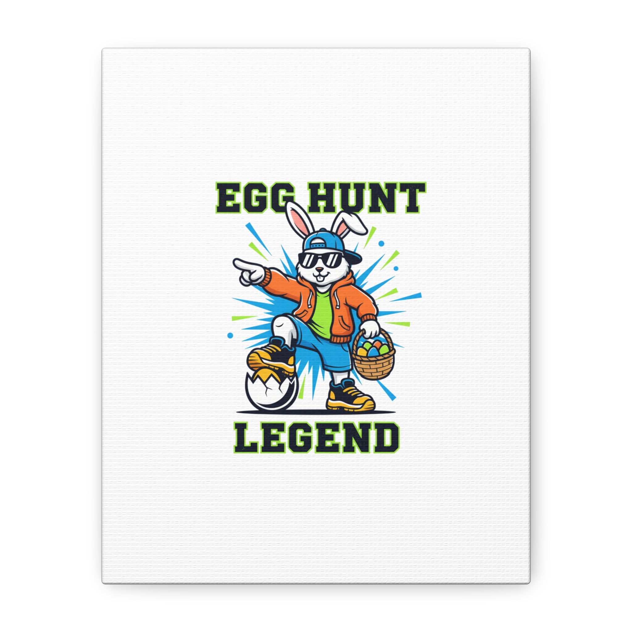 Egg Hunt Legend Canvas | Boys Easter Graphic, Egg Hunter Dino Vibe