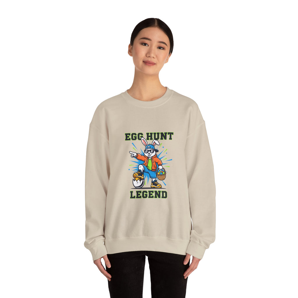 Egg Hunt Legend Crewneck Sweatshirt | boys Easter shirt, egg hunter