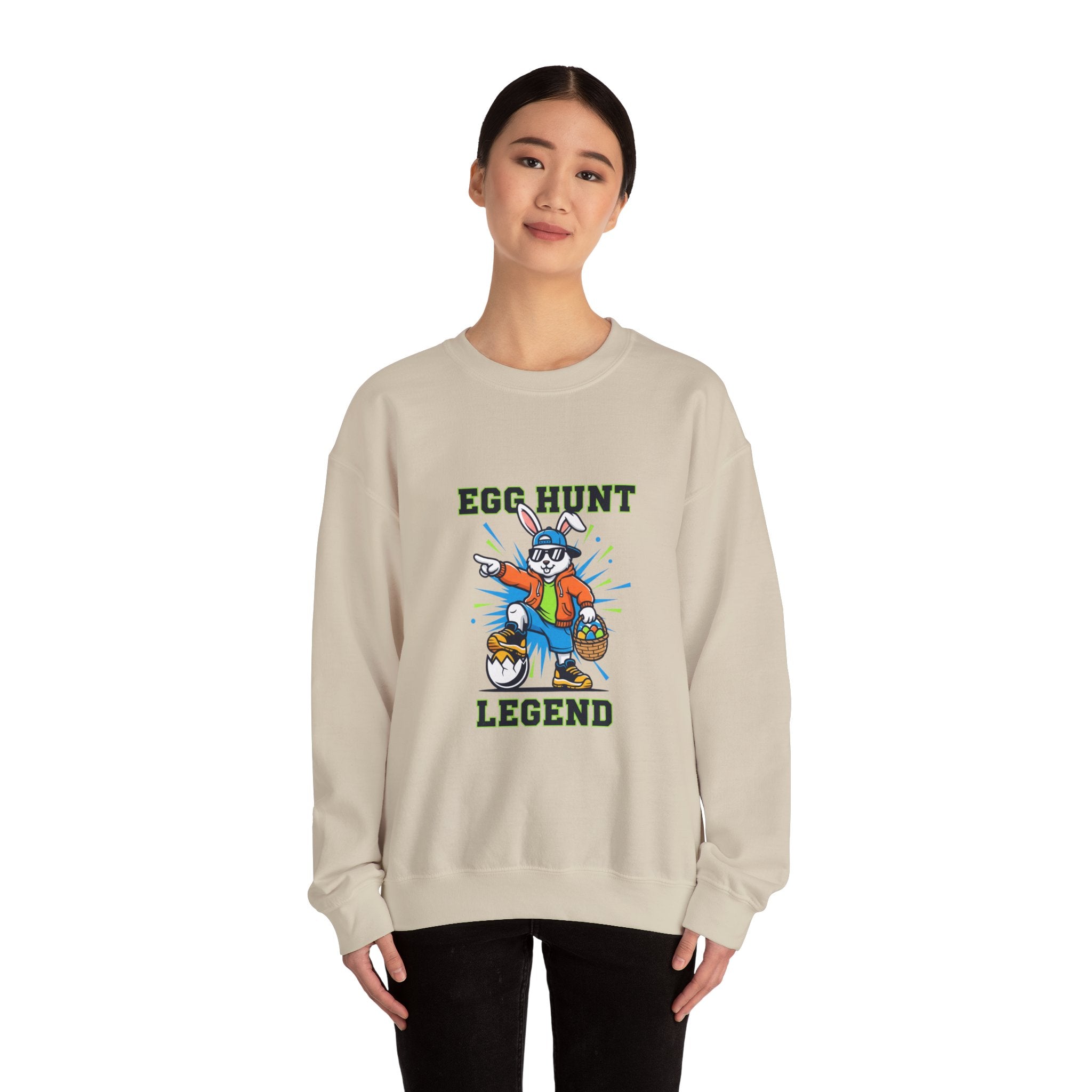 Egg Hunt Legend Crewneck Sweatshirt | boys Easter shirt, egg hunter