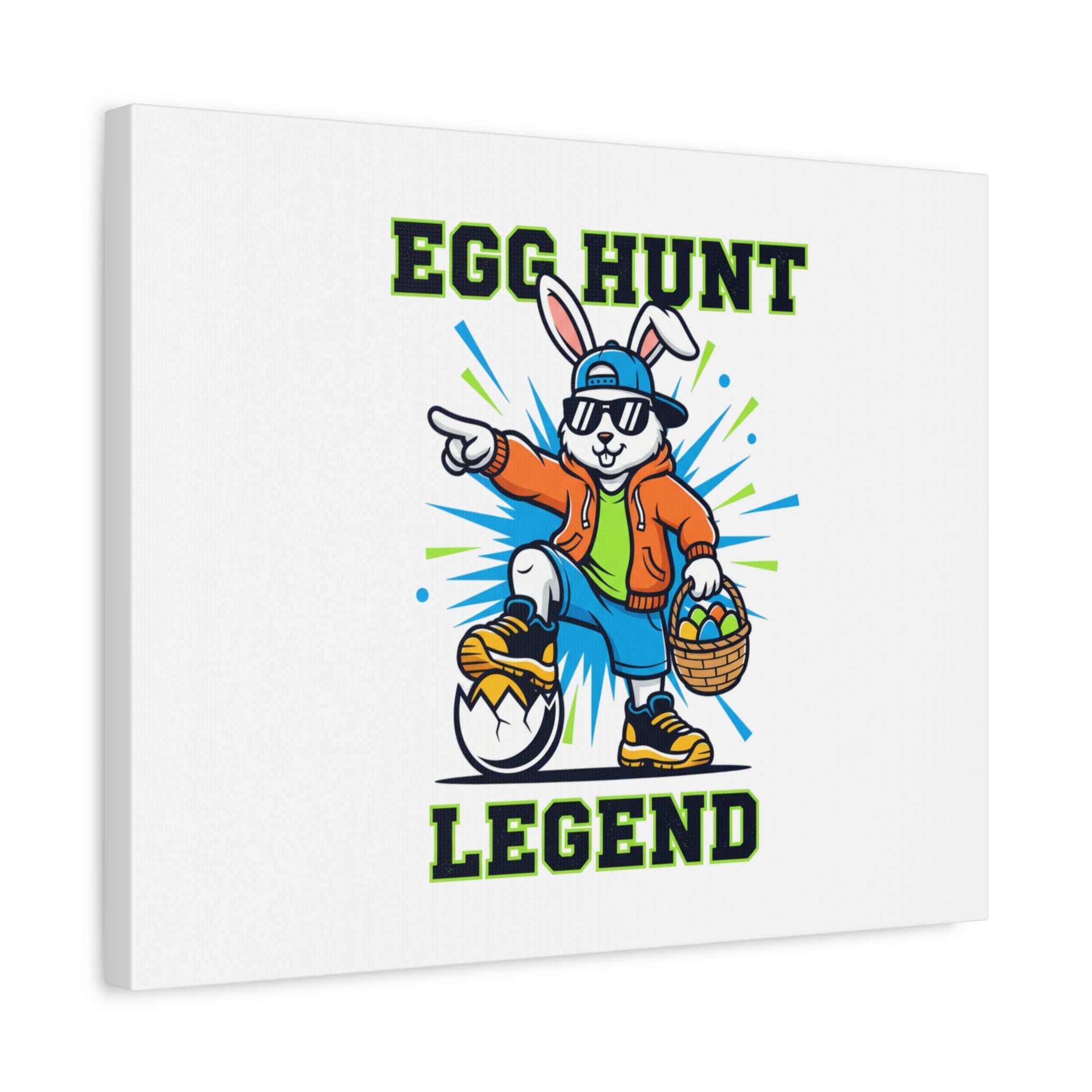 Egg Hunt Legend Canvas | Boys Easter Graphic, Egg Hunter Dino Vibe
