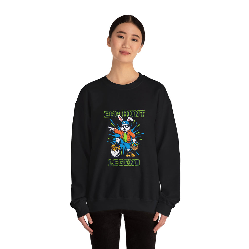 Egg Hunt Legend Crewneck Sweatshirt | boys Easter shirt, egg hunter