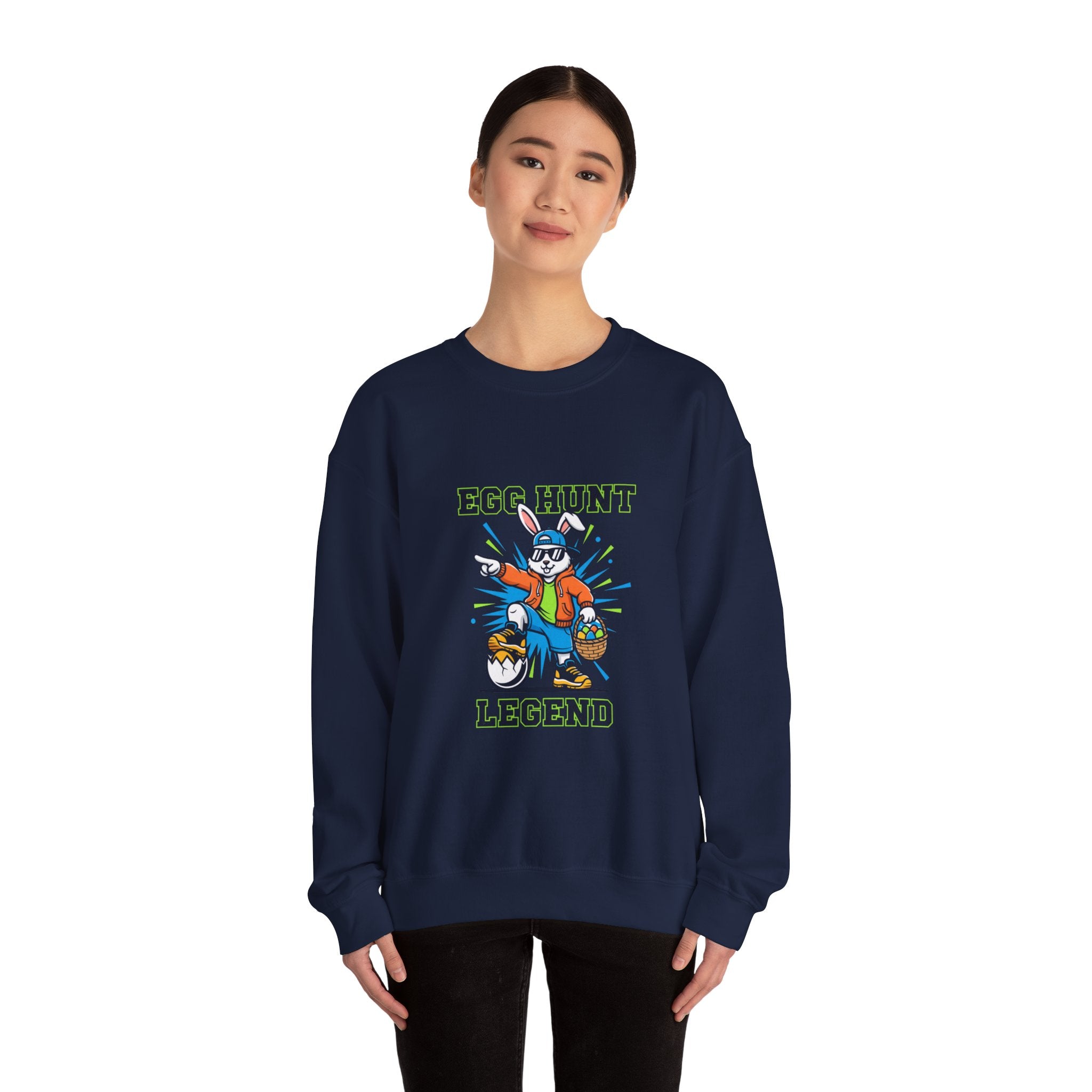 Egg Hunt Legend Crewneck Sweatshirt | boys Easter shirt, egg hunter