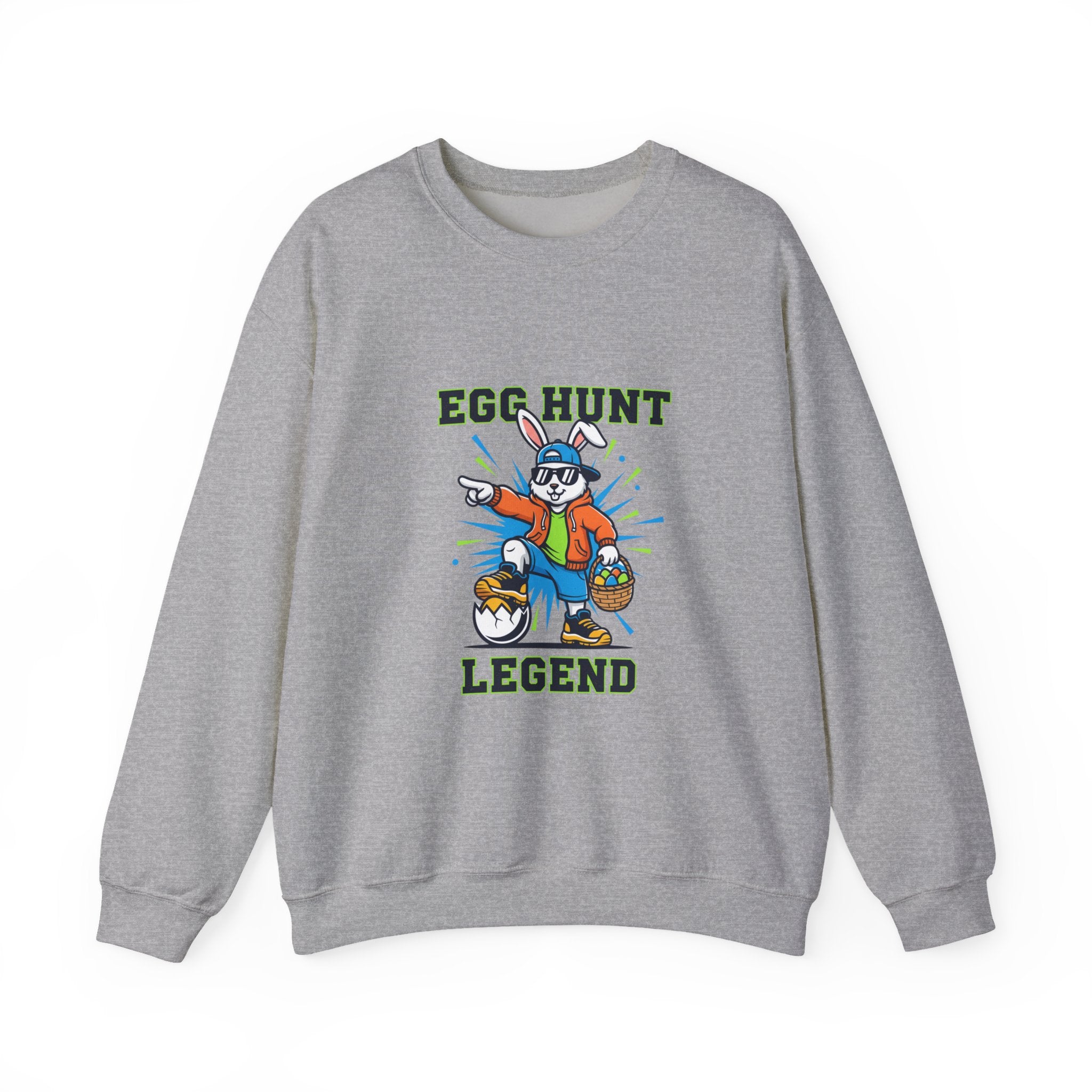 Egg Hunt Legend Crewneck Sweatshirt | boys Easter shirt, egg hunter