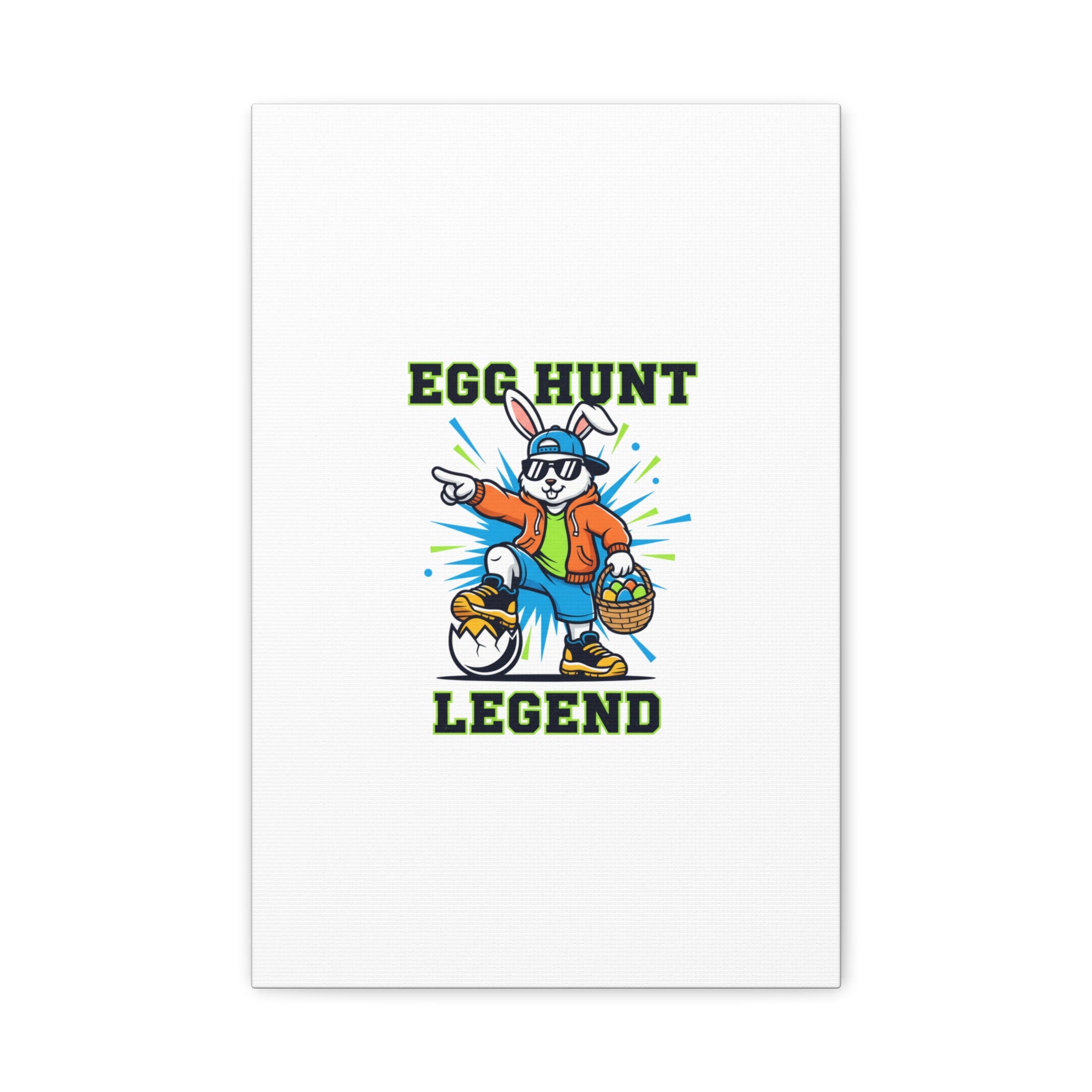 Egg Hunt Legend Canvas | Boys Easter Graphic, Egg Hunter Dino Vibe