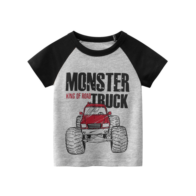 New Boys' Short Sleeve Tops T-shirt Kids Clothes