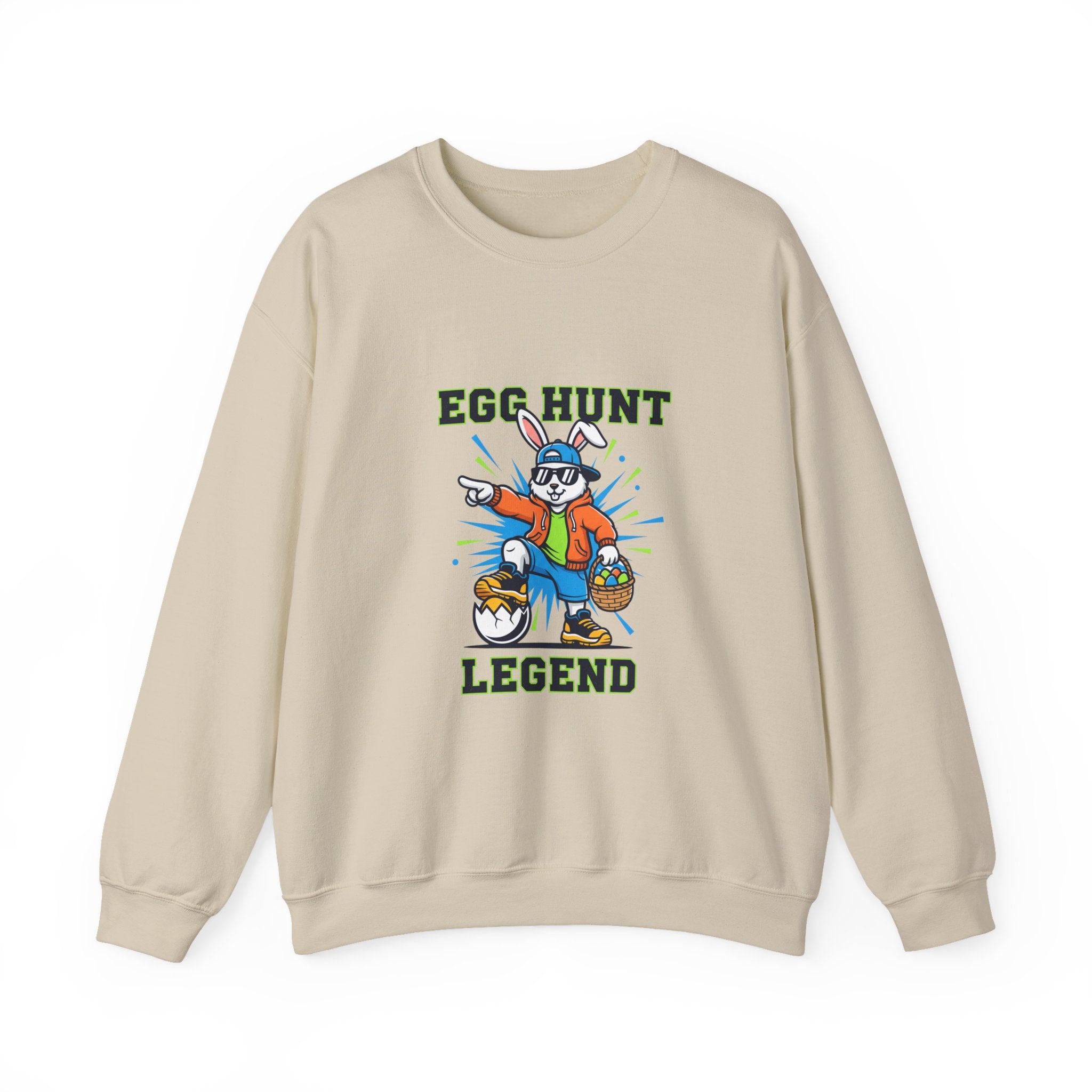 Egg Hunt Legend Crewneck Sweatshirt | boys Easter shirt, egg hunter