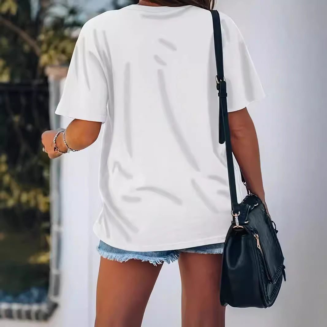 Fashion Casual Round Neck Women's T-Shirt