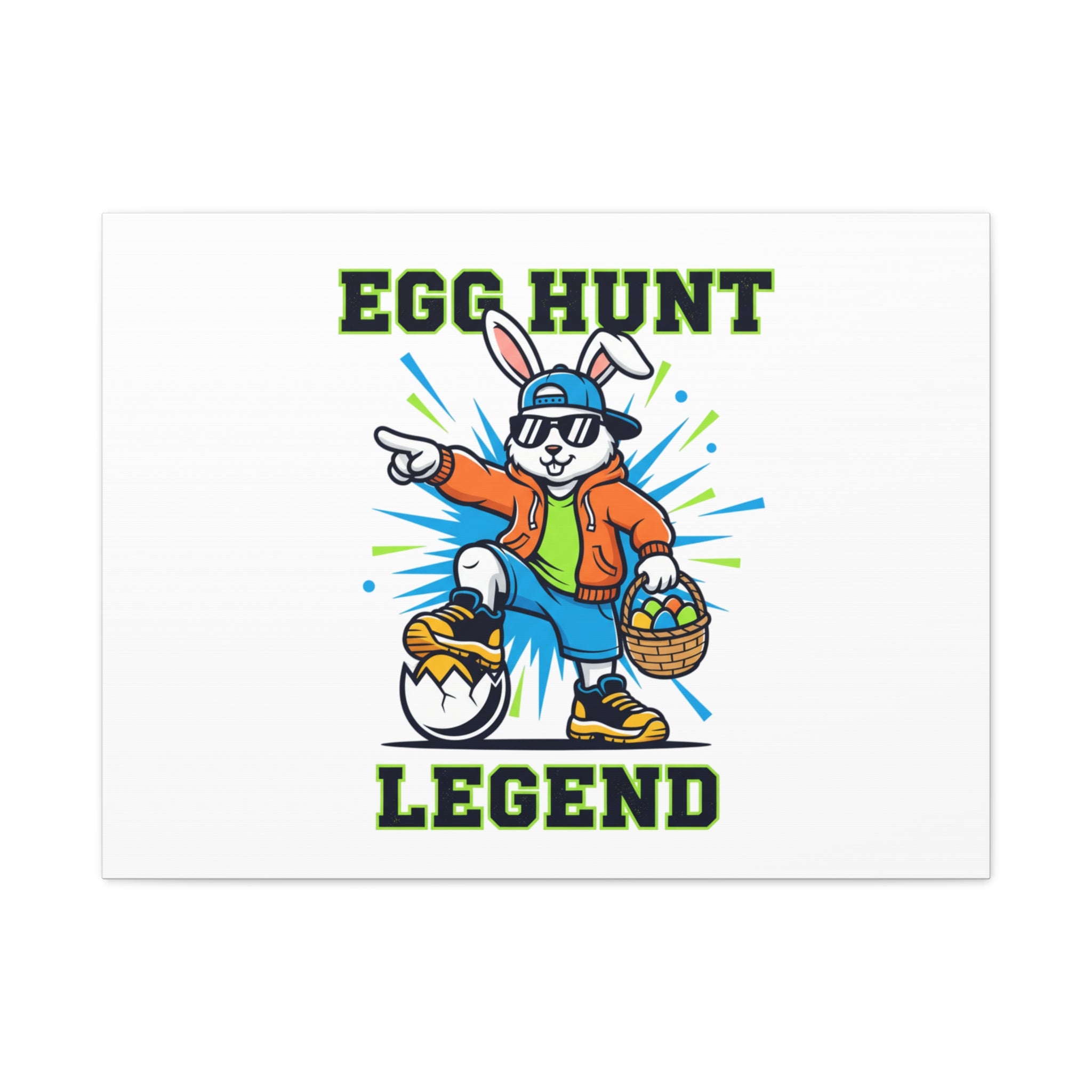 Egg Hunt Legend Canvas | Boys Easter Graphic, Egg Hunter Dino Vibe