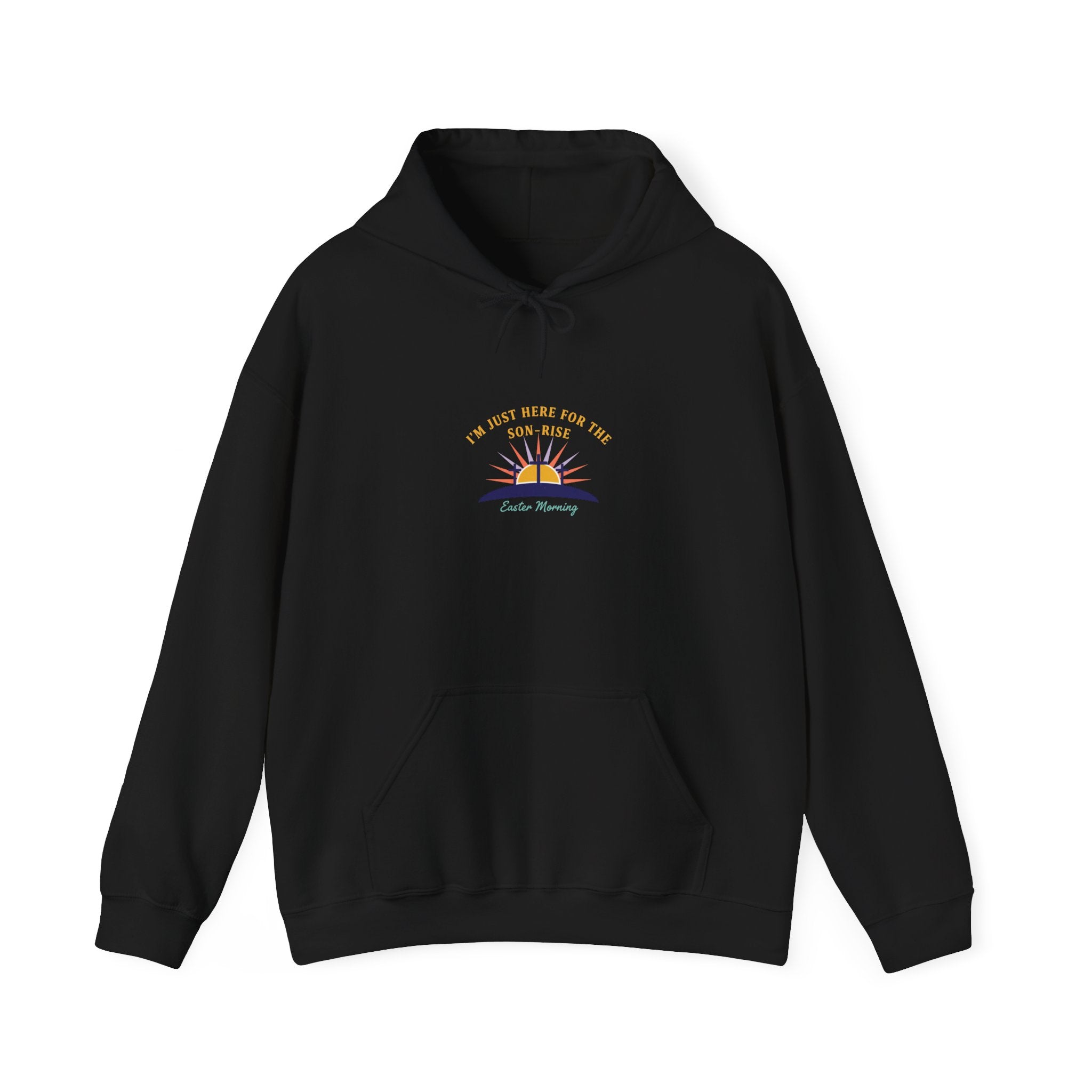 He Is Risen Sunrise design Hoodie | Christian Easter shirt, faith-based humor