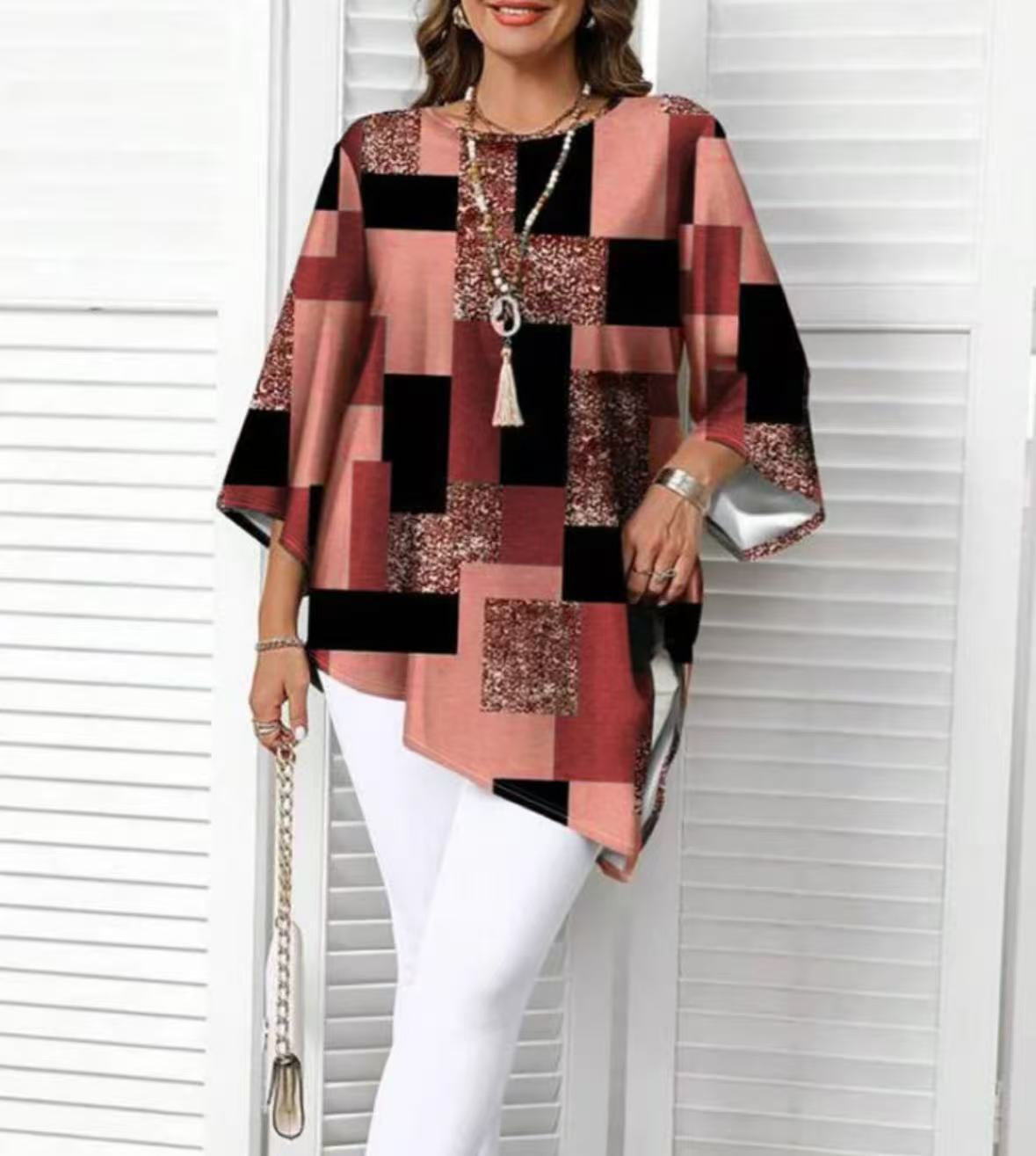 Relaxed, Casual Top With An Asymmetrical Hem