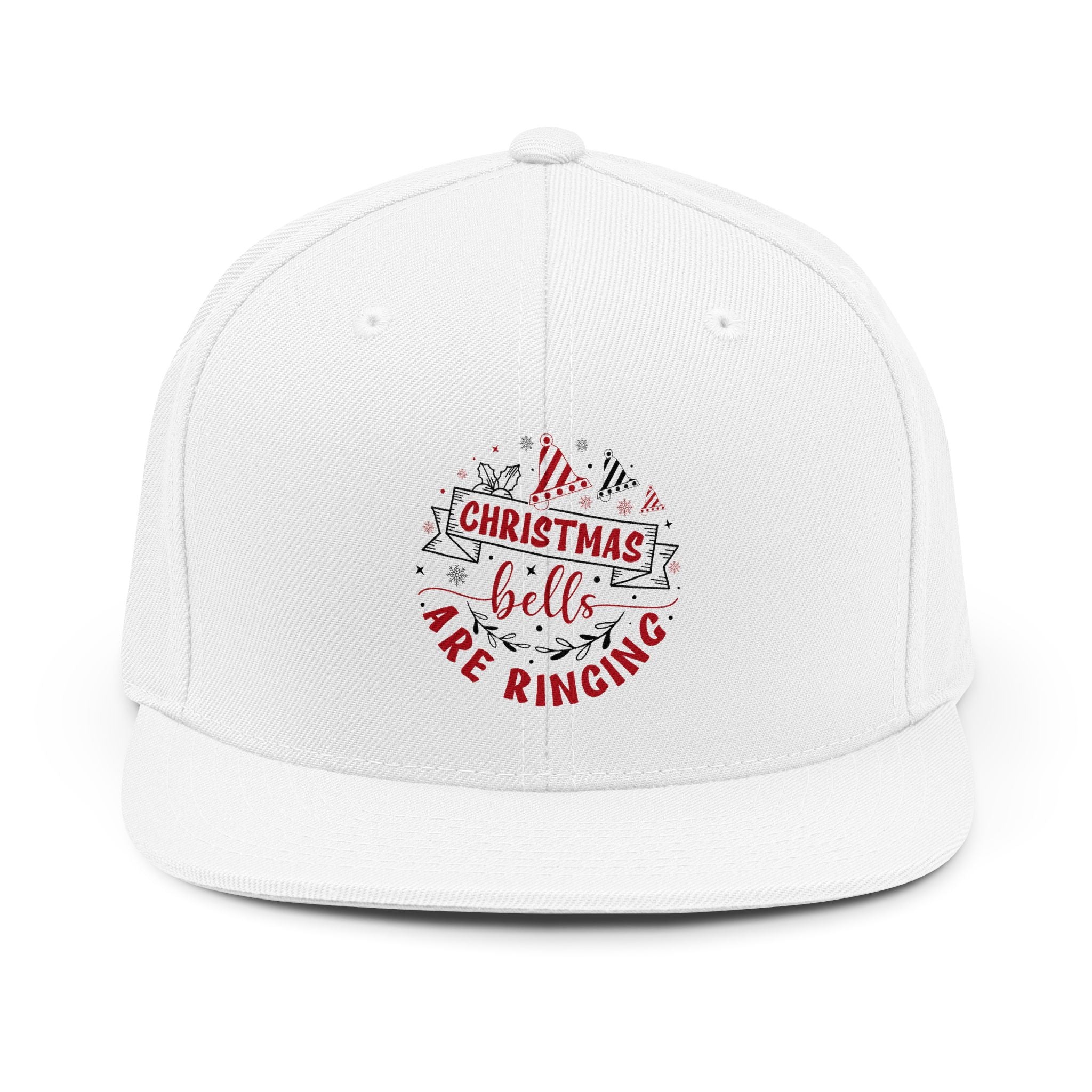 Christmas Bells Are Ringing Snapback Hat — Festive Holiday Cap