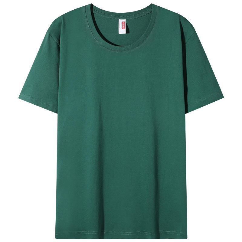 Custom Made Washed Pure Cotton Crew Neck Shortsleeve Shirt