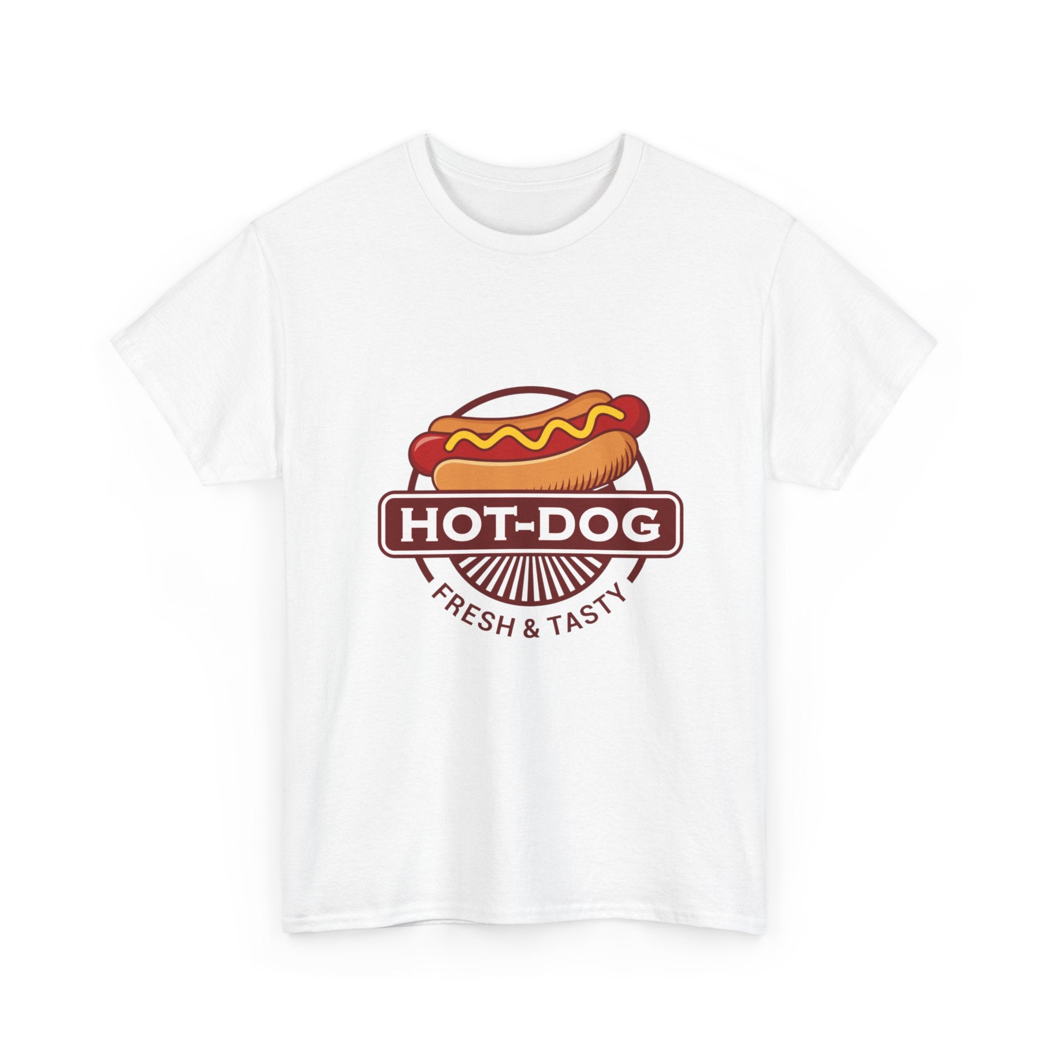 Hot-Dog Tee — Retro 'Hot-Dog Fresh & Tasty' Graphic T-Shirt
