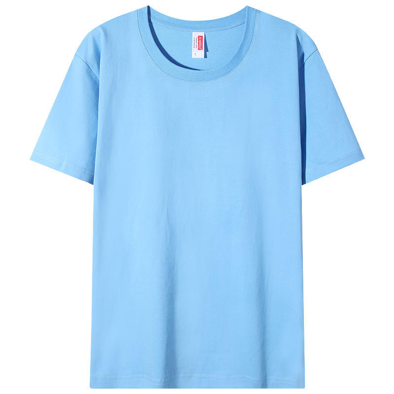 Custom Made Washed Pure Cotton Crew Neck Shortsleeve Shirt