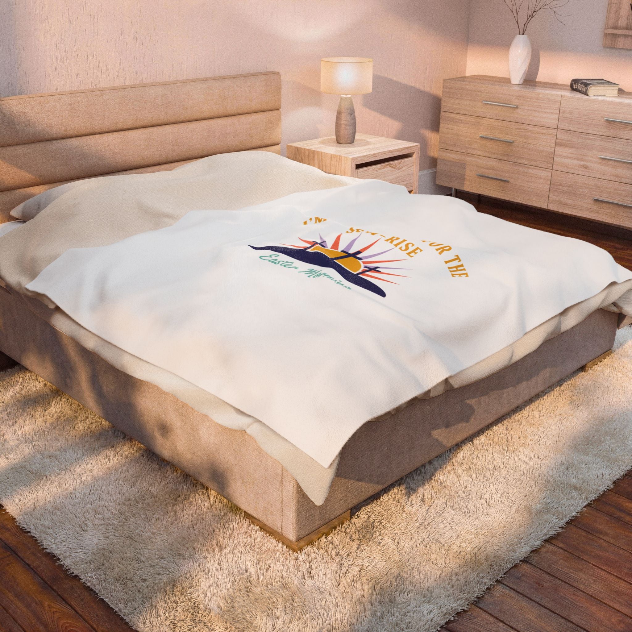 I'm Just Here for the Son-Rise Plush Blanket | Christian Easter, Faith-Based Humor