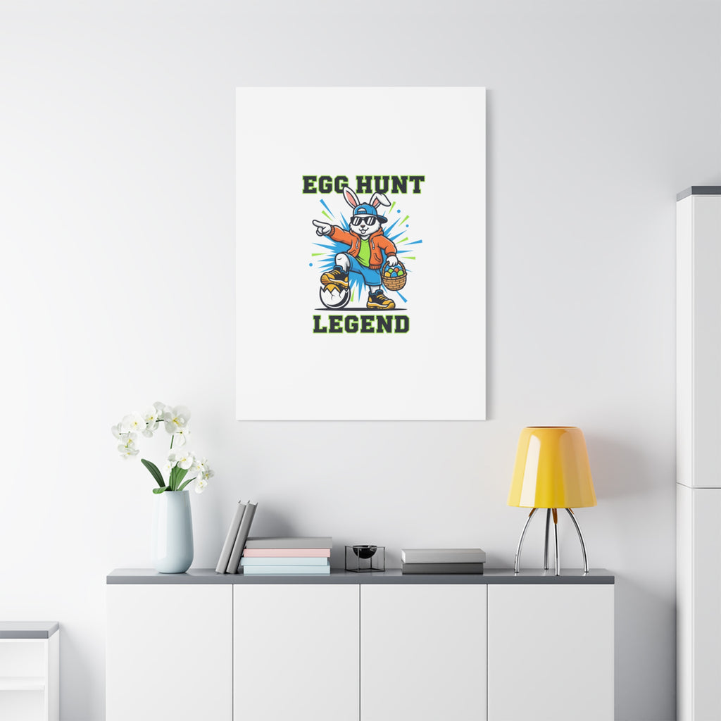 Egg Hunt Legend Canvas | Boys Easter Graphic, Egg Hunter Dino Vibe