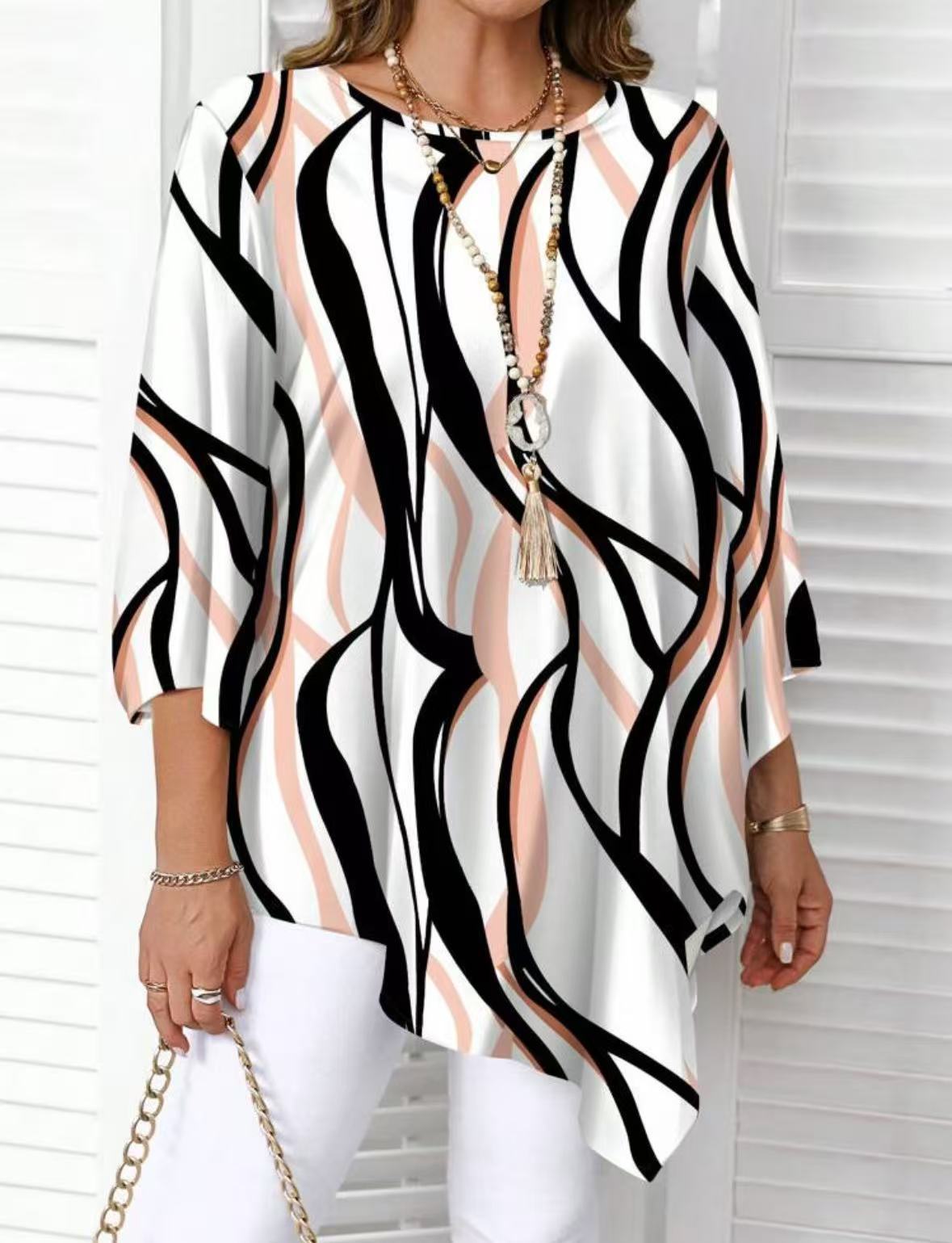 Relaxed, Casual Top With An Asymmetrical Hem